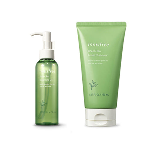 [SET] [Innisfree] Green Tea Cleansing Oil 150ml+Green Tea Foam Cleanser 150ml