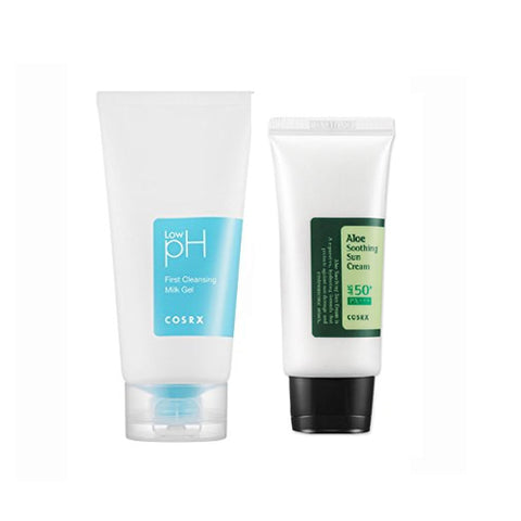 [SET][Cosrx] Low pH First Cleansing Milk Gel 150ml + ALOE SOOTHING SUN CREAM SPF50 PA+++ 50ml