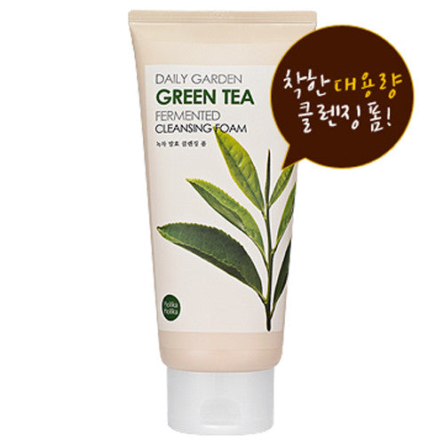 [Holika Holika] Daily Garden Green Tea Fermented Cleansing Foam(Big Size) 300ml - Cosmetic Love