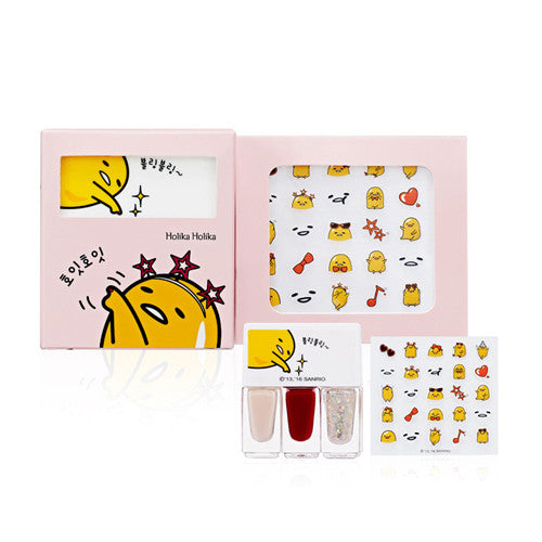 [Holika Holika] Gudetama Ver2 Lzay & Joy Dry Party Up Nail Kit - Cosmetic Love