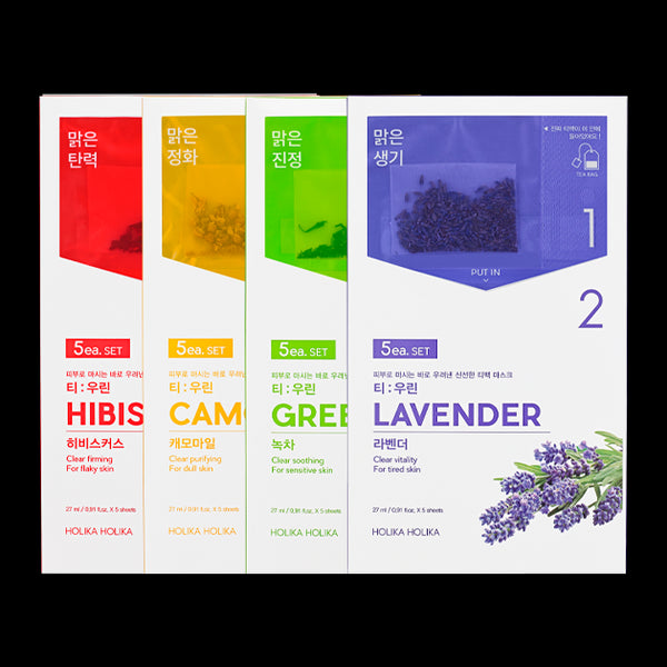 [Holika Holika] Instantly Brewing Tea Bag Mask Sheet 27ml x 5 Sheets SET