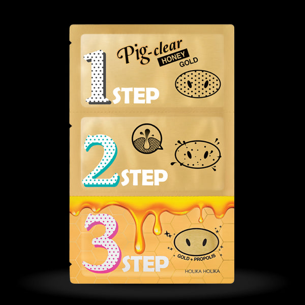Holika Holika Pig Clear Blackhead 3 Step Kit Honey Gold 3g,[Holika Holika] Pig C HK858