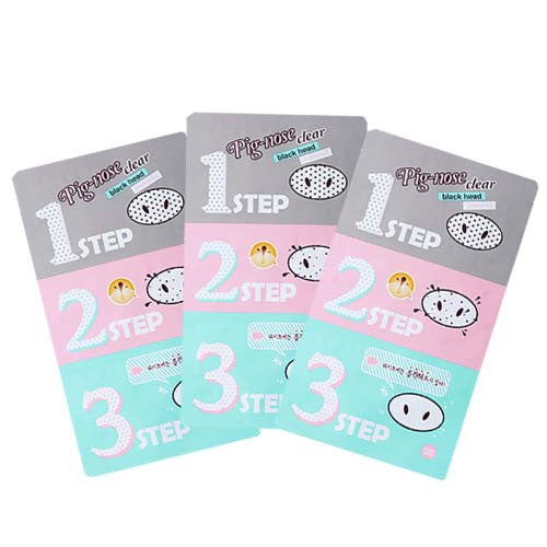 [Holika Holika] Pig Nose Clear Black Head 3-Step Kit x 3PCS - Cosmetic Love