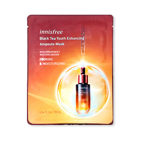 [Innisfree] Black Tea Youth Enhancing Ampoule Mask 28ml