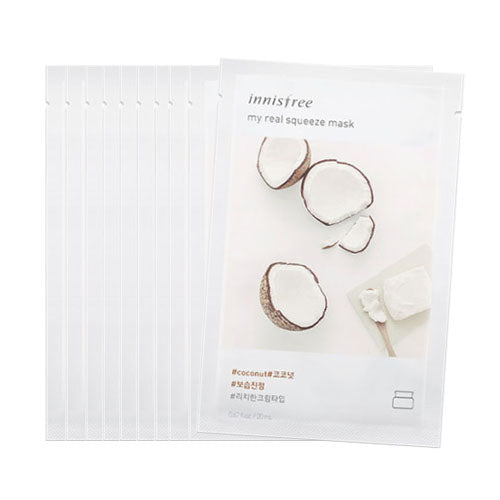 [Innisfree] My Real Squeeze Mask 20ml #Coconut x10pcs