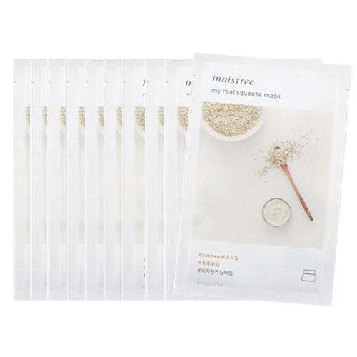 [Innisfree] My Real Squeeze Mask 20ml #Oatmeal x 10pcs