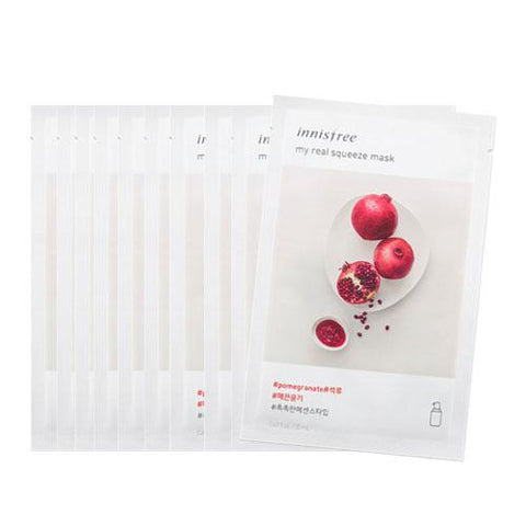 [Innisfree] My Real Squeeze Mask 20ml #Pomegranate x 10 pcs