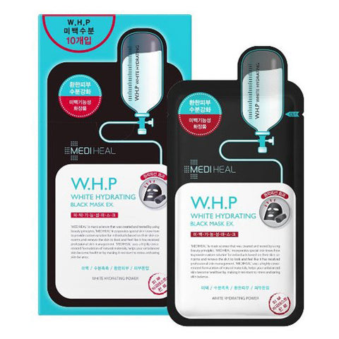 [Mediheal] W.H.P White Hydrating Black Mask EX 10 Sheets - Cosmetic Love