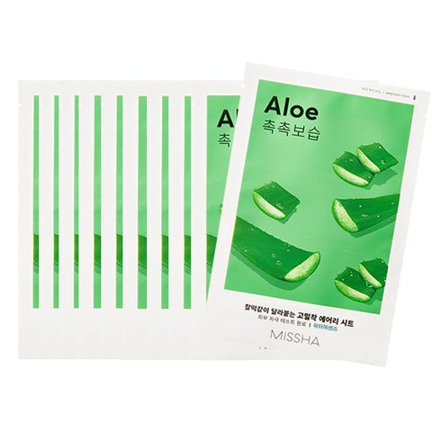 [Missha] Airy Fit Sheet Mask 19g #04 Aloe x 10pcs