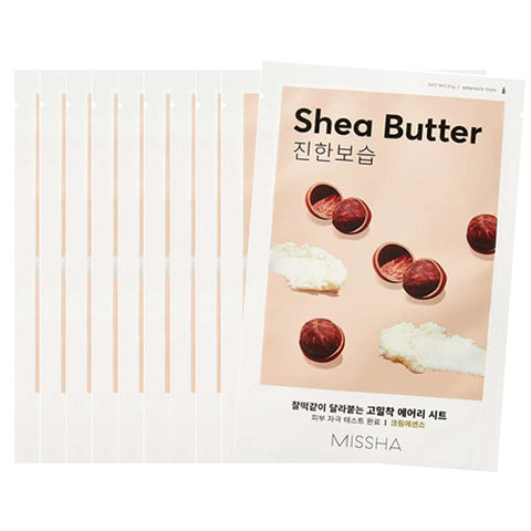 [Missha] Airy Fit Sheet Mask 19g #09 Shea Butter x 10pcs