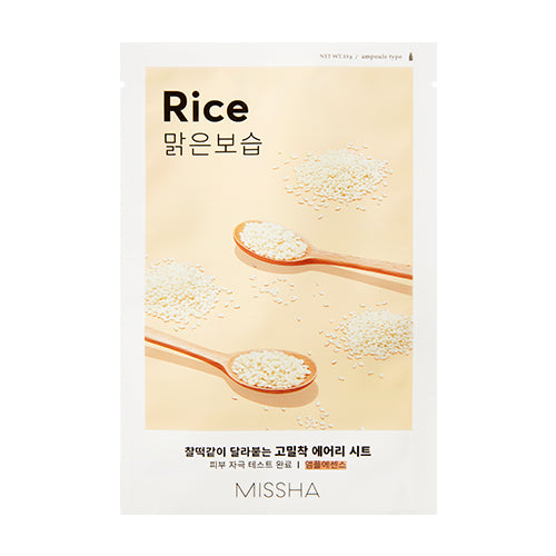 [Missha] Airy Fit Sheet Mask 19g #10 Rice x 10pcs