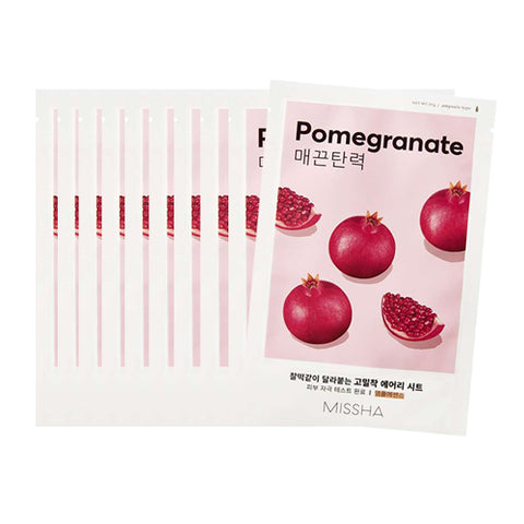 [Missha] Airy Fit Sheet Mask 19g #12 Pomegranate x 10pcs