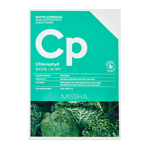 [Missha] Phyto-Chemical Skin Supplement Sheet Mask(Chlorophyll) 25ml
