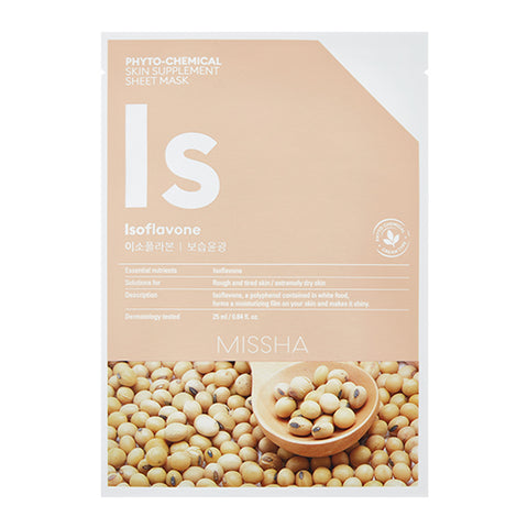 [Missha] Phyto-Chemical Skin Supplement Sheet Mask(Isoflavone) 25ml