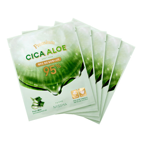 [Missha] Premium Cica Aloe Sheet Mask 21g x 5EA