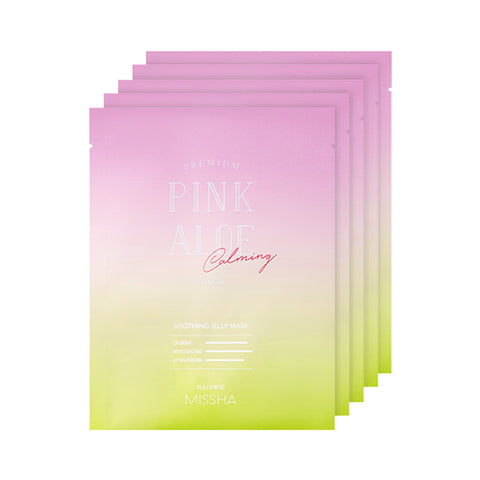 [Missha] Premium Pink Aloe soothing jelly Mask 25gx5ea
