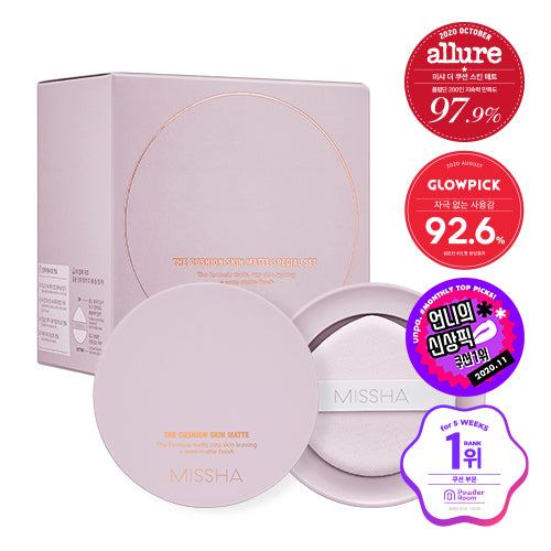 Missha The Cushion Skin Matte Set 12g+12g(Refill),[Missha] The Cushion Skin Matt MS1981V01