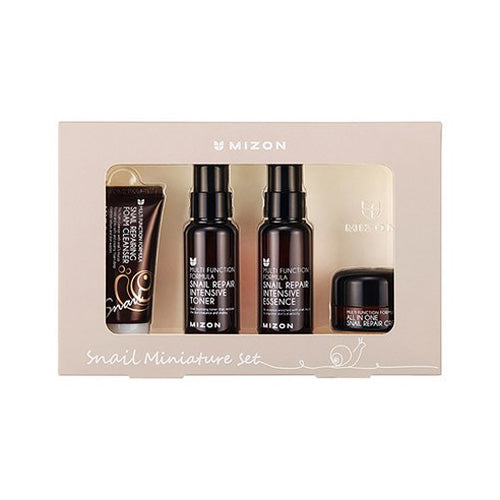[Mizon] Snail Miniature SET (Form cleanser+Toner+Essence+Cream)