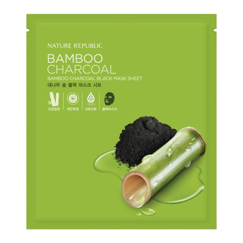 [Nature Republic] Bamboo Charcoal Black Mask Sheet 27ml