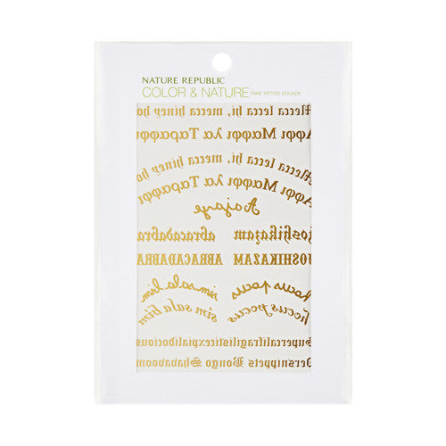 [Nature Republic] Color and Nature Fake Tattoo Sticker - Cosmetic Love