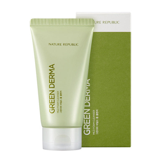 [Nature Republic] Green Derma Mild Foam Cleanser 160ml - Cosmetic Love