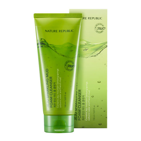 [Nature Republic] Jeju Sparkling Mud Foam Cleanser - Cosmetic Love