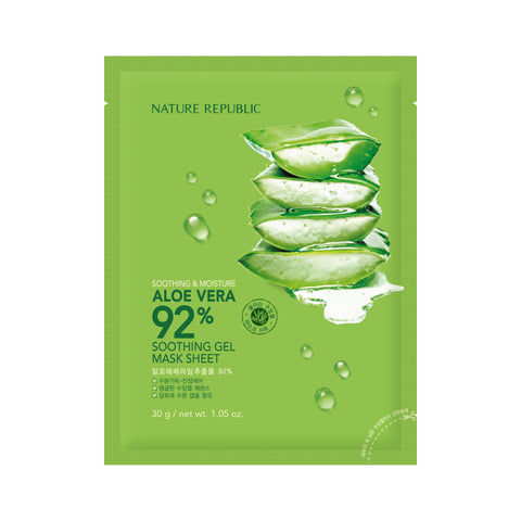 [Nature Republic] Soothing & Moisture Aloe Vera 92% Soothing Gel Mask Sheet 30g