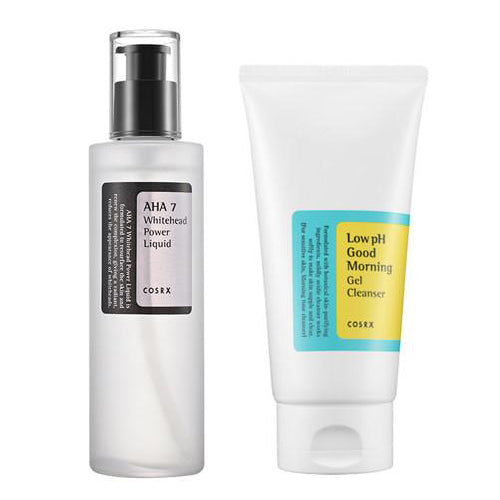 [SET] [Cosrx] Low Ph Good Morning Gel Cleanser150ml + AHA 7 Whitehead Power Liquid 100ml