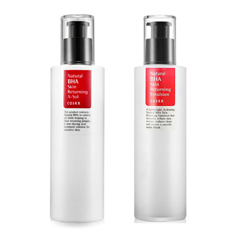 [SET] [Cosrx] Natural BHA Skin Returning A-Sol 100ml + Natural BHA Skin Returning Emulsion 100ml - Cosmetic Love