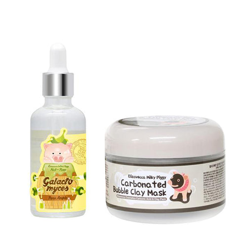 [SET] Milky Piggy Carbonated Bubble Clay Mask 100g + Galactomyces Pure Ample 50ml