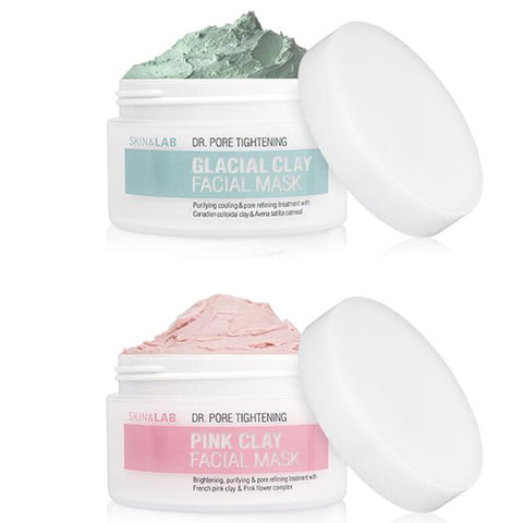[SET][SKIN&LAB] Pink Clay Facial Mask 100ml+[SKIN&LAB] Glacial Clay Facial Mask 100ml