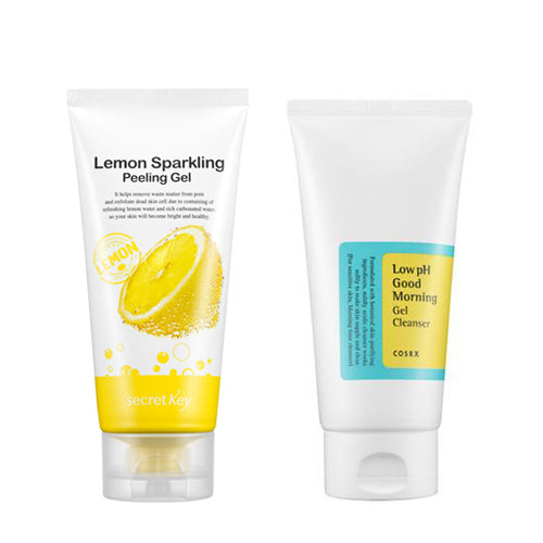 [SET][Secret Key] Lemon Sparkling Peeling Gel 120ml+[Cosrx] Low Ph Good Morning Gel Cleanser 150ml