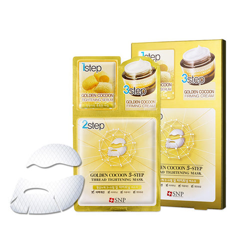 [SNP] Golden Cocoon 3-Step Thread Tightening Mask (5EA) - Cosmetic Love
