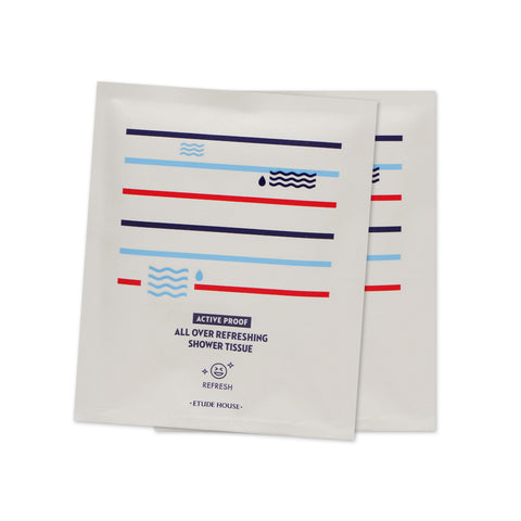 [Sample] [Etude House] Active proof All Over Refreshing Shower Tissue x 2PCS