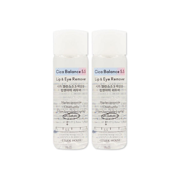 [Sample] [Etude House] Cica Balance 5.5 Lip & Eye Remover 24ml X 2PCS