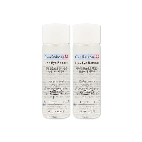 [Sample] [Etude House] Cica Balance 5.5 Lip & Eye Remover 24ml X 2PCS