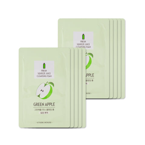 [Sample] [Etude House] Fresh Squeeze Juice Cleansing Foam #Green Apple x 10PCS
