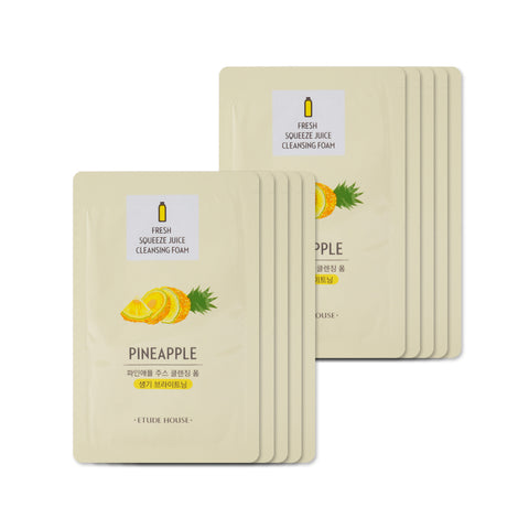 [Sample] [Etude House] Fresh Squeeze Juice Cleansing Foam #Pineapple x 10PCS