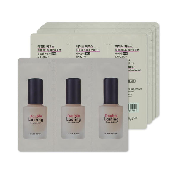 [Sample] [Etude House] NEW Double Lasting Foundation #21(Neutral Vanila,Ivory,Beige) X 5PCS