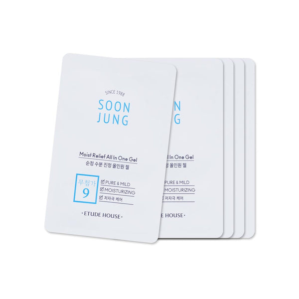 [Sample] [Etude House] Soon Jung Moist Relief All In One Gel X 5PCS