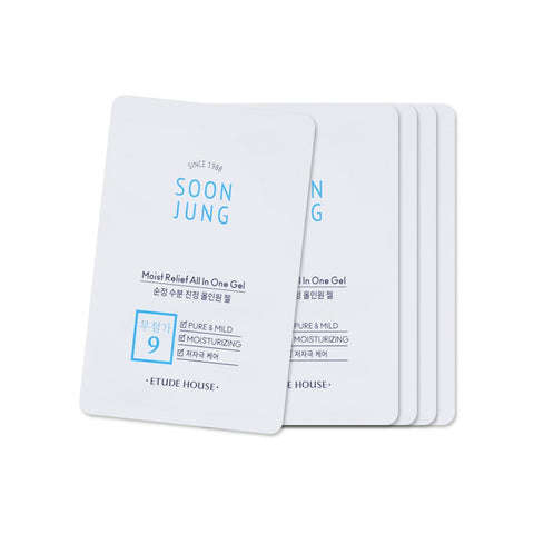 [Sample] [Etude House] Soon Jung Moist Relief All In One Gel X 5PCS