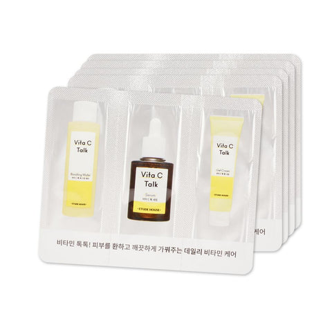 [Sample] [Etude House] Vita V Talk Care #Gel Cream #Serum #Boosting Water X 5PCS