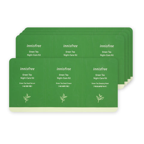 [Sample] [Innisfree] Green Tea Night Care Kit (3 Items) x 5PCS