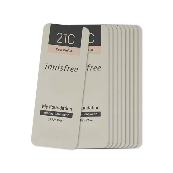 [Sample] [Innisfree] My Foundation All Day Longwear #21C(Cool Vanilla) X 10PCS