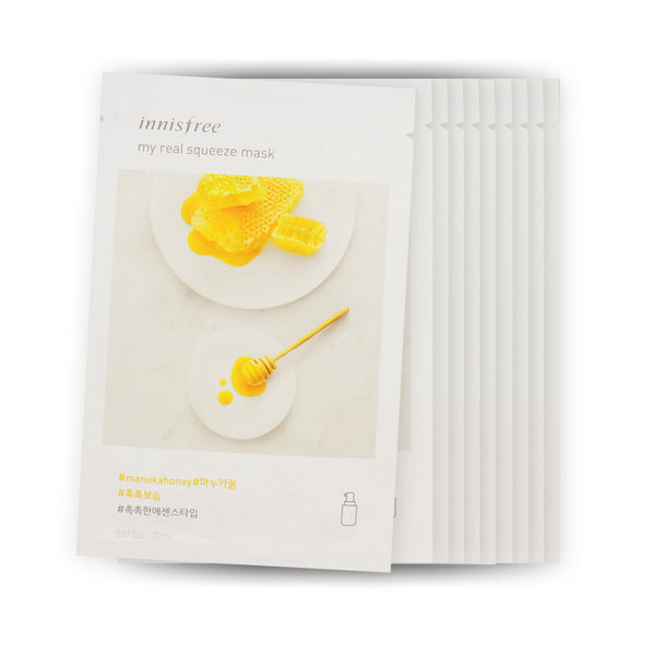 [Sample] [Innisfree] My Real Squeeze Mask #Manuka Honey x 10PCS