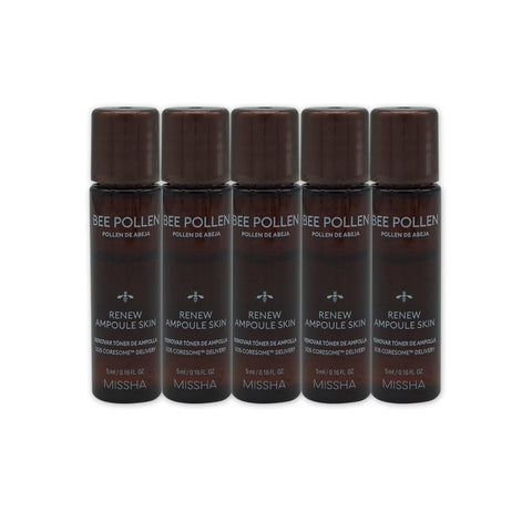 [Sample] [Missha] Bee Pollen Renew Ampoule Skin 5ml X 5PCS