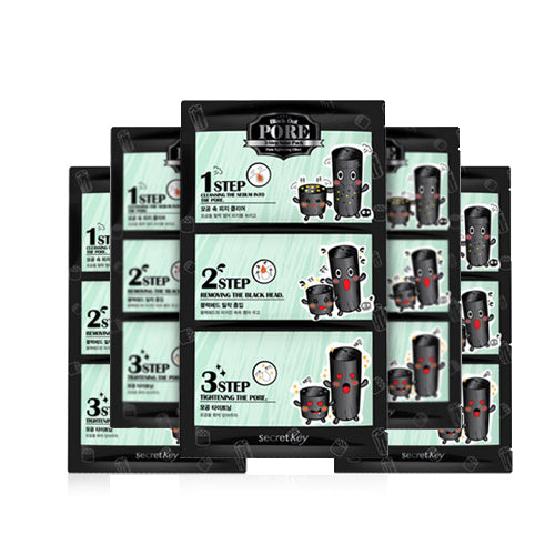 [Secret Key] Black Out Pore 3 Step Nose Pack 5pcs