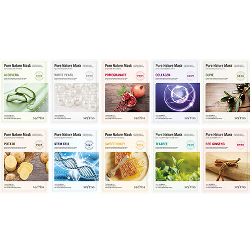 [Secriss] Pure Nature Mask Pack 10Sheets (1ea of each types)