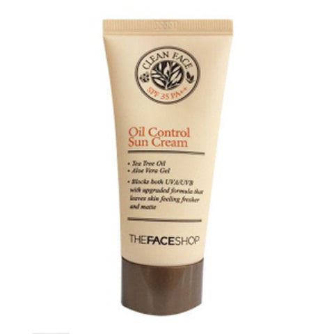 [The Face Shop] Clean Face Oil Control Sun Cream 50ml - Cosmetic Love