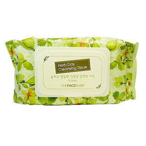 [The Face Shop] Herb Day Cleansing Tissue (70Sheets) - Cosmetic Love